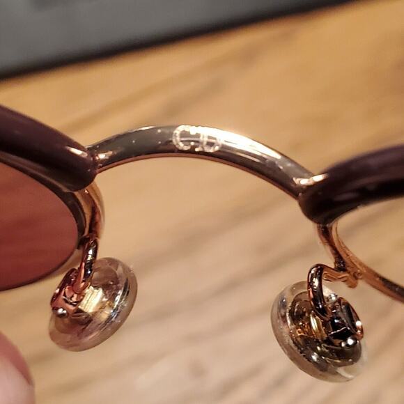 Dior New Volute 57mm Gradient Lens Round Frame & Sunglasses Case *Lens Missing - Picture 10 of 16